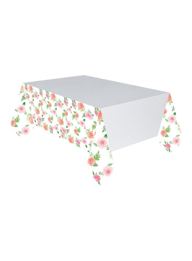 Amscan Floral Printed Paper Tablecover 55.12 x 95.67 x 0.43inch - Image 2