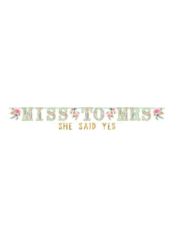 Amscan Miss To Be Jumbo Letter Banner 29x25.4x1.3cm - Image 1