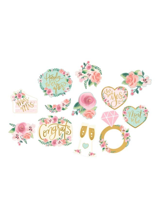 Amscan 6-Piece Set Mint To Be Themed Cutouts 26.67x35.56x1inch - Image 1