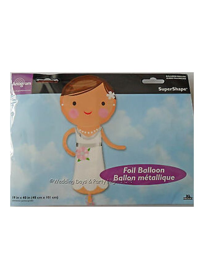 Anagram Lovely Bride Shaped Foil Balloon 19x40inch  - Image 2