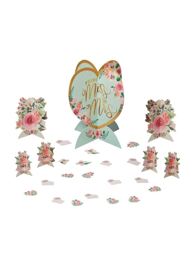 أمسكان مجموعة قطع تزيين رئيسية للطاولة بتصميم زهور - Image 1