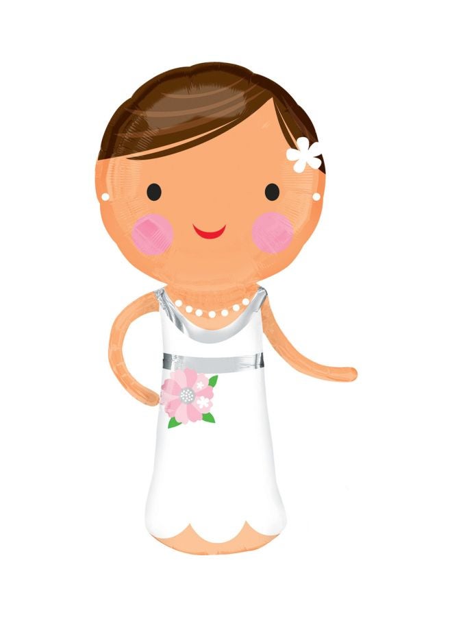 Anagram Lovely Bride Shaped Foil Balloon 19x40inch  - Image 1