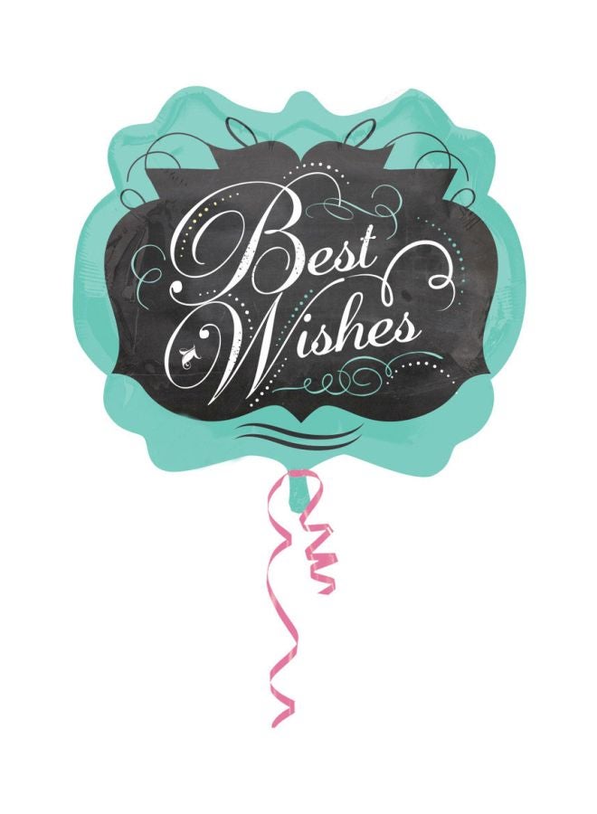 Anagram Best Wishes Printed Foil Balloon 25x22inch - Image 1