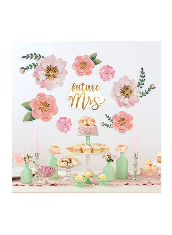 أمسكان طقم ديكور للخلفية بتصميم زهور - Image 2