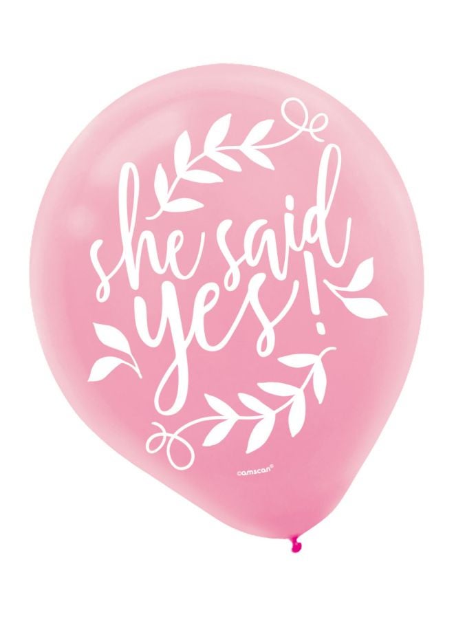 Amscan 15-Piece Love And Leaves Printed Balloons 12inch - Image 2