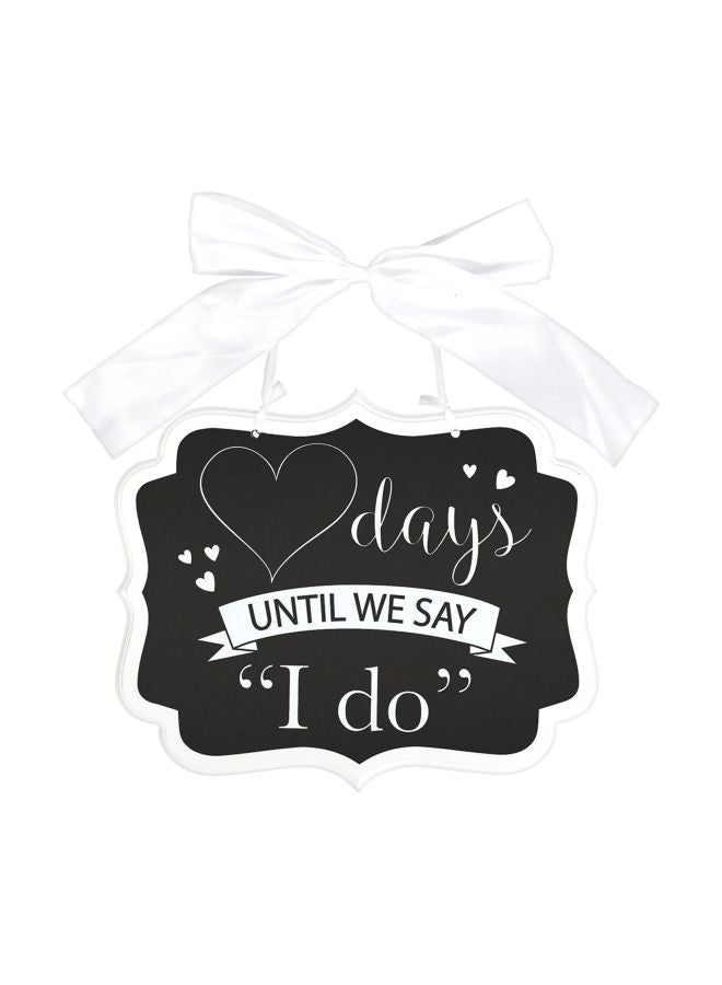 Amscan Until We Say I Do Printed Chalkboard 241450 28x23x0.7cm - Image 1