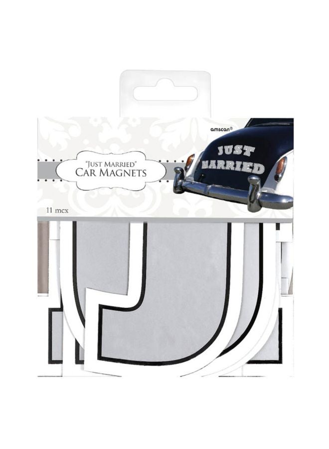 Amscan 11-Piece Wedding Car Decorating Magnet 5inch - Image 2