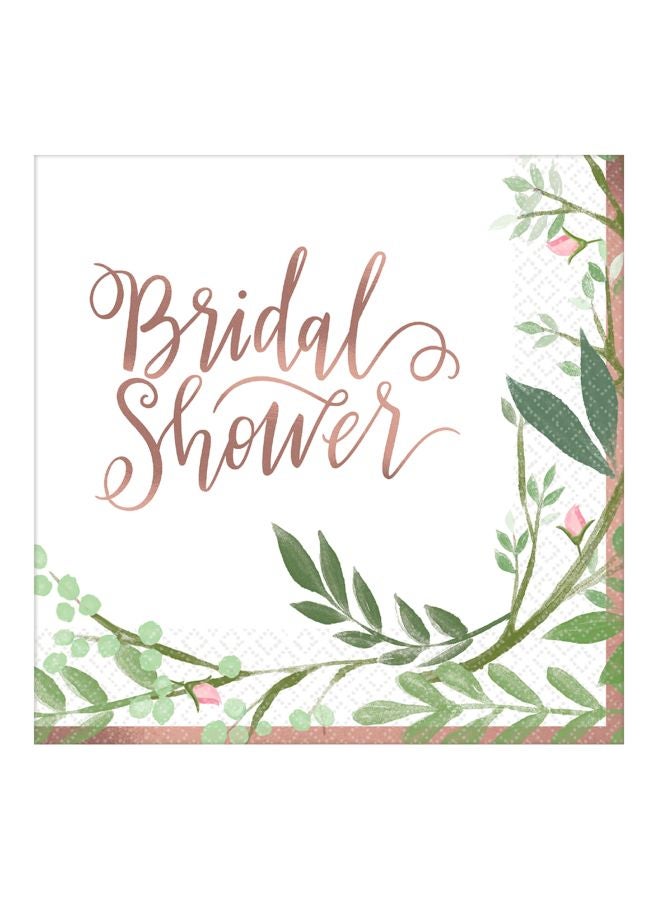 أمسكان مناديل للمشروبات بطبعة أوراق الشجر من 16 قطعة طراز 502143 25سم - Image 2