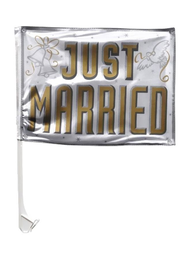 Amscan Just Married Car Flag - Image 1