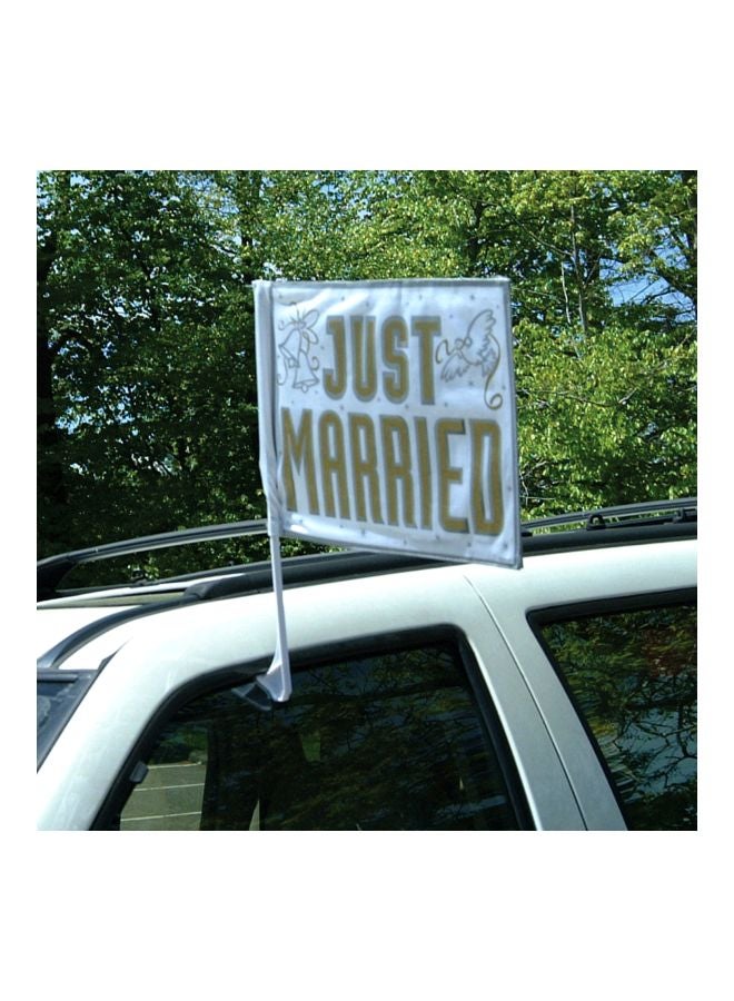 Amscan Just Married Car Flag - Image 2