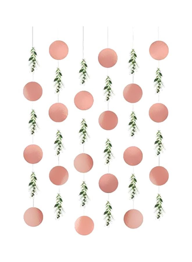 أمسكان مجموعة خيوط زينة بتصميم أوراق وقلوب من 6 قطع 7بوصة - Image 1