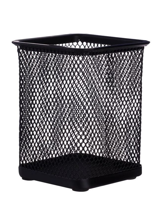 ديلي حامل قلم من الفولاذ بتصميم شبكي أسود - Image 1