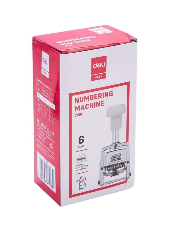 ديلي جهاز الترقيم التلقائي بـ6 أرقام فضي/أسود/أحمر - Image 3