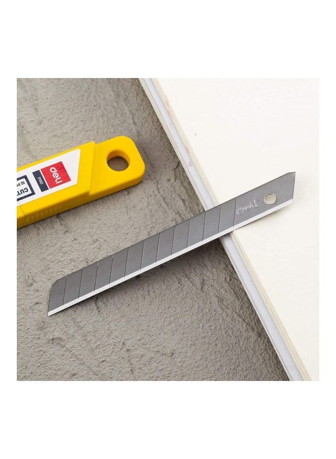 Deli 10-Piece Pro Cutter Blade Set Silver - Image 4