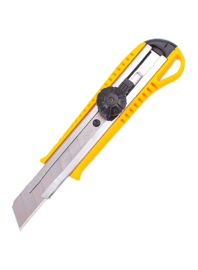 ديلي قطّاعة بشفرة من الستانلس ستيل وقفل دوار محورياً أسود/فضي/أصفر - Image 1