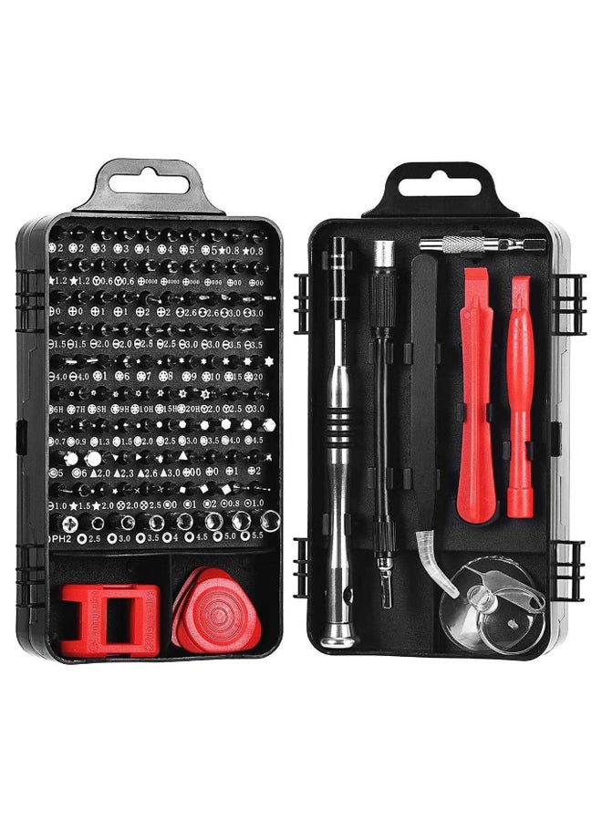 NuSense - 110-Piece Precision Screwdriver Set With Case Black/Silver/Red - Image 1