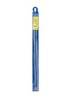 Gamma 2-Piece Knitting Straight Spoke Needle Set Silver 35centimeter 
