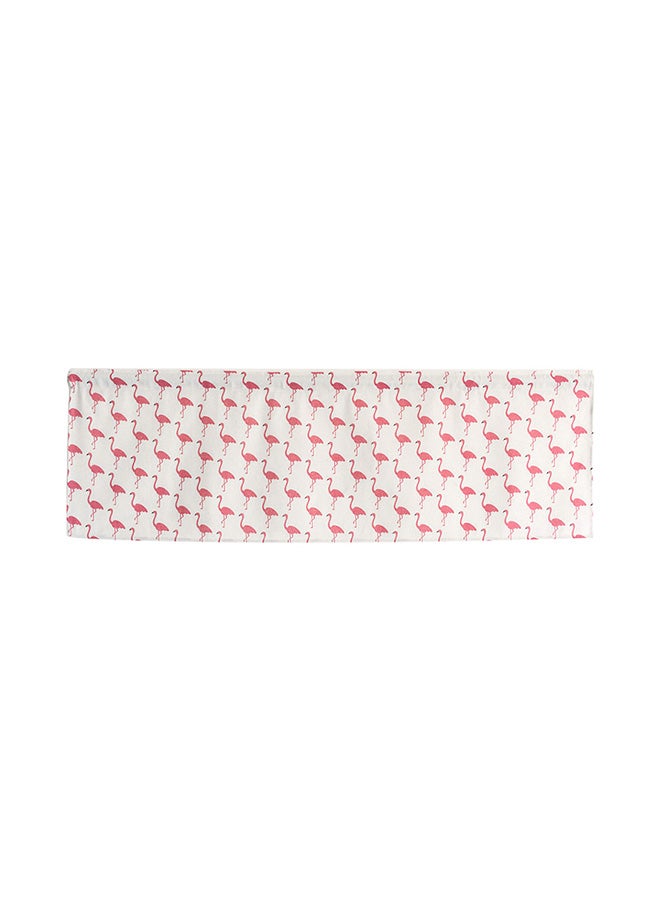 Valance Raindrop Style Short Sheer Drape Pink/White 18 x 59inch 