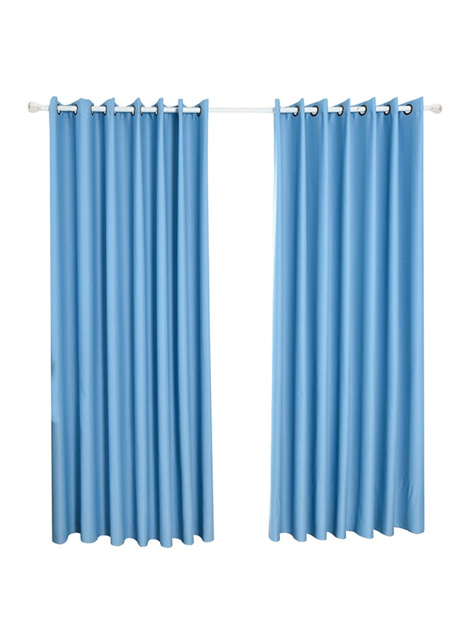Thermal Insulating Room Darkening Curtain Blue 100 x 130cm