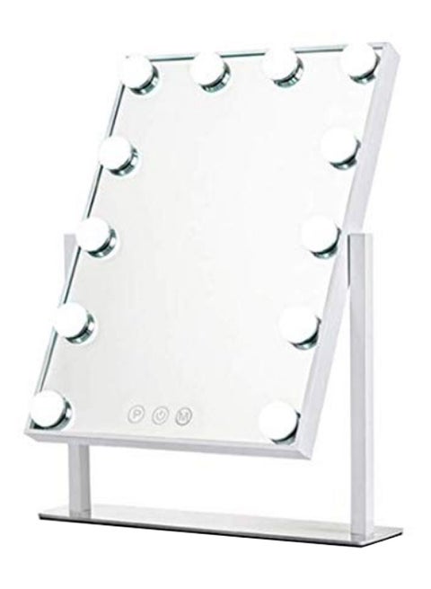 Cosmetic LED  Make Up Vanity Mirror Silver/Clear 47.5 x 36.5centimeter