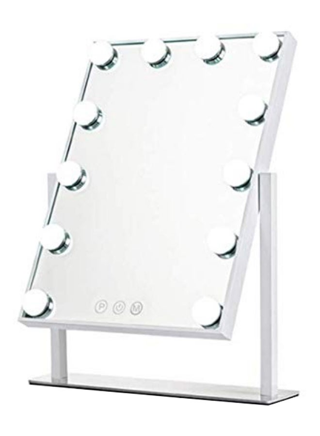 East Lady Cosmetic LED  Make Up Vanity Mirror Silver/Clear 47.5 x 36.5centimeter 