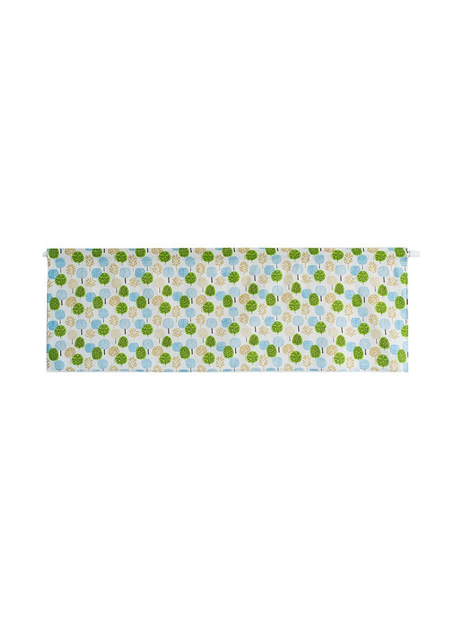 Tree Printed Short Semi-Sheer Window Curtain Multicolour 45 x 150cm