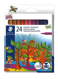 STAEDTLER Pack Of 24 Noris Club Fine Nib Pens Multicolour 