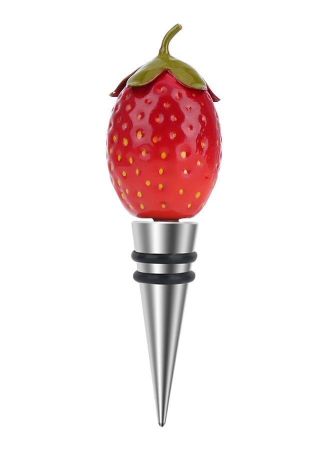 توراتس سدادة زجاجة النبيذ بتصميم لفراولة متعدد الألوان 19.5 x 13سم - Image 1