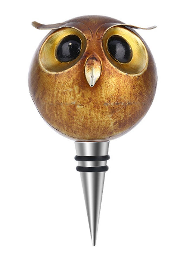 TOOARTS Owl Pattern Wine Bottle Stopper Gold/Black/Silver 28 x 16.5cm  - Image 1