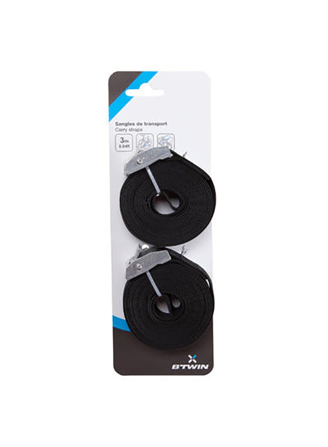 Btwin 2-Piece Tightening Strap Set Black 2x3meter  - Image 3