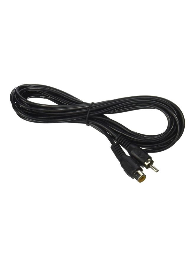 Monoprice RCA Male To Female Extension Cable Black/Silver