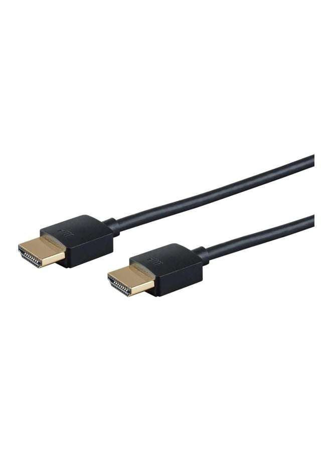 Monoprice Ultra Slim Series High Speed HDMI Cable Black - Image 2