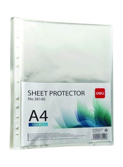 Deli Pack Of 100 A4 Sheet Protector Clear  - Image 2