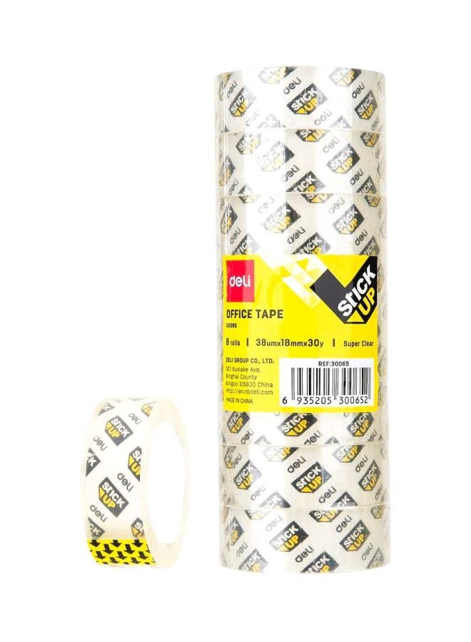 Deli 8-Piece Stick Up Office Tape Clear - Image 1