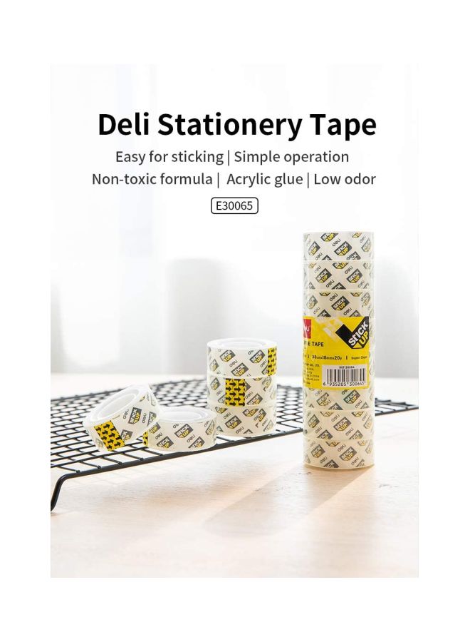 Deli 8-Piece Stick Up Office Tape Clear - Image 2