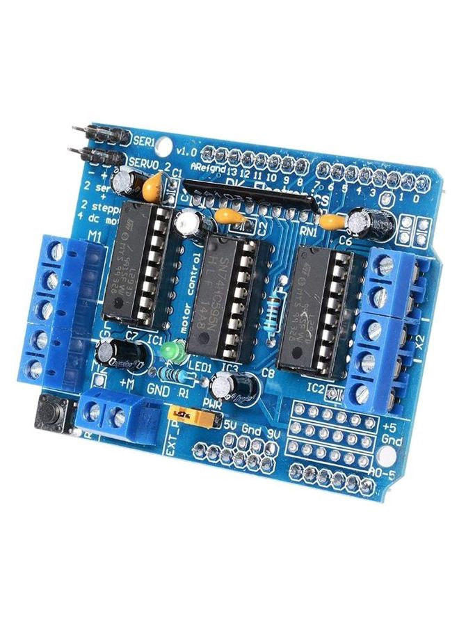 L293D Motor Driver Shield For Arduino Blue/Black  - Image 1