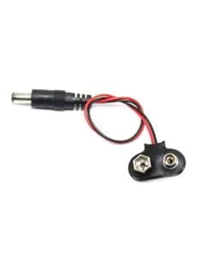 6-Piece Battery Snap Power Cable To DC 9V Clip Male Line Battery Adapter Black/Red 14centimeter  - Image 2