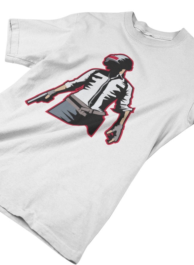 Atiq PUBG Print T-Shirt White - Image 2