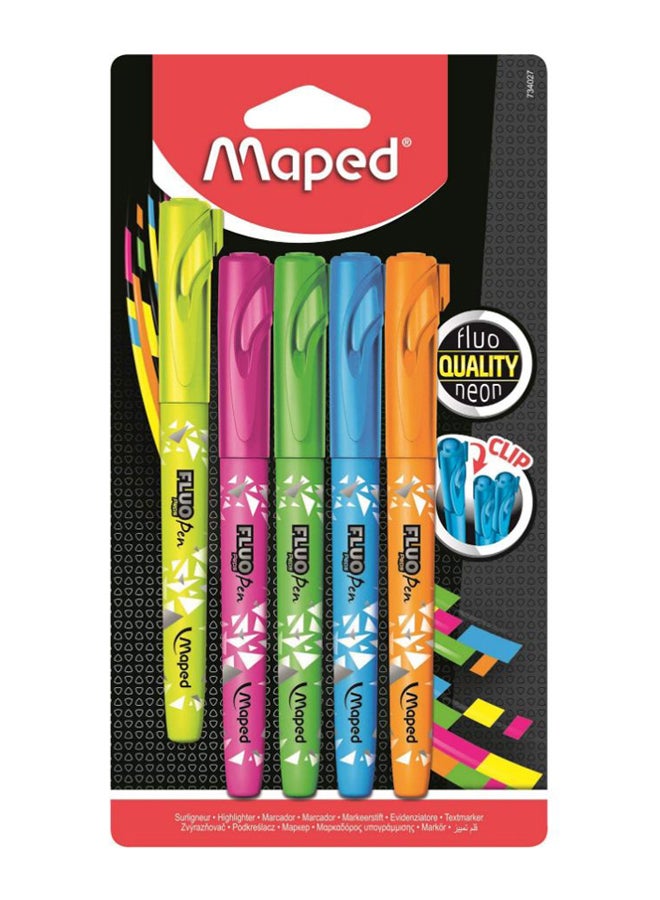 مابد مجموعة أقلام تظليل فلو بيبس من 5 قطع متعدد الألوان