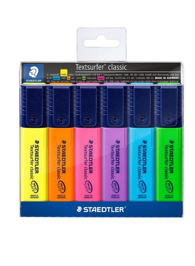STAEDTLER - 6-Piece Textsurfer Classic Highlighter Set Multicolour - Image 1
