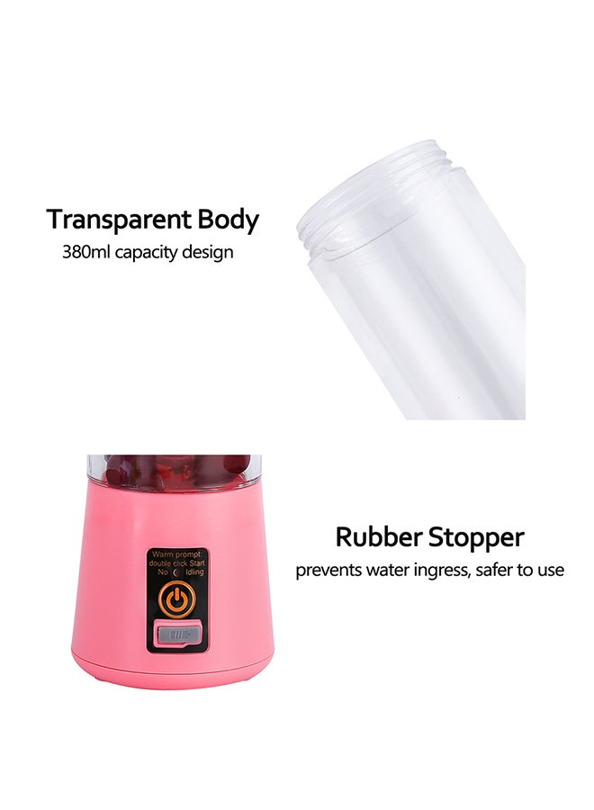 Multifunctional USB Fruit Juicer 380 ml 18 W E11852P-A Pink/Clear - Image 3