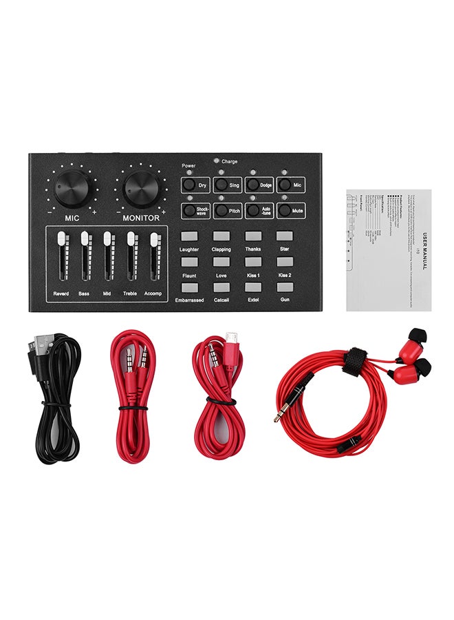 Multi-Functional Live Streaming Sound Card Kit I6212-A Black/Red/Black  - Image 1