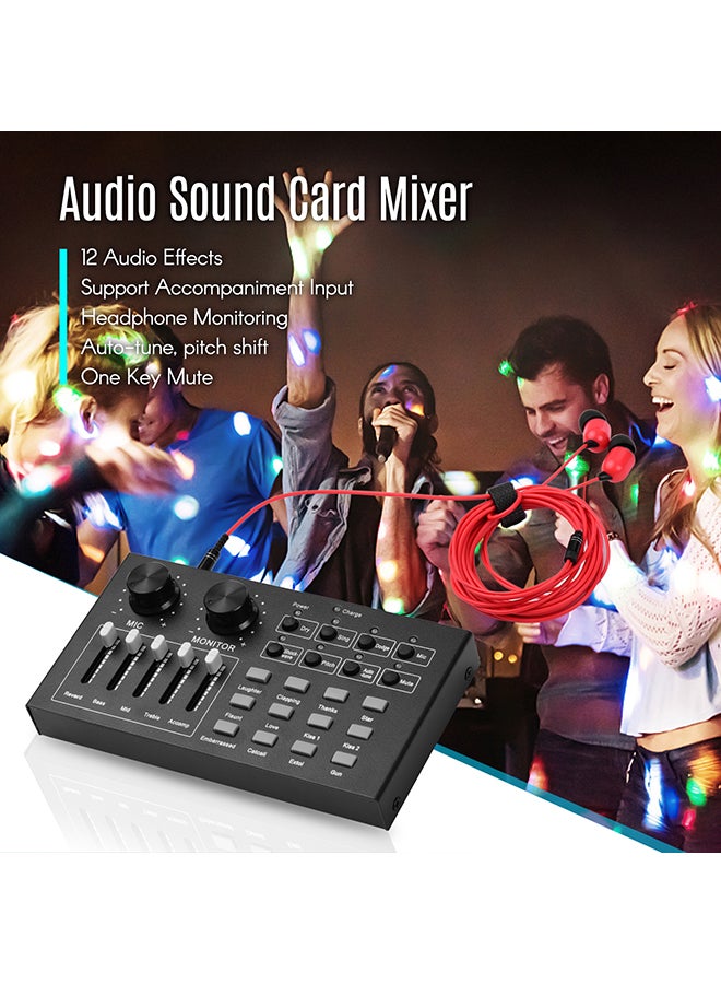 Multi-Functional Live Streaming Sound Card Kit I6212-A Black/Red/Black  - Image 3