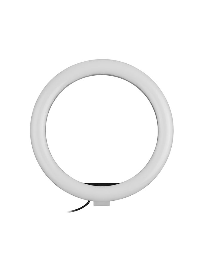 مصباح LED حلقي بإضاءة قابلة للتعتيم أسود/ أبيض - Image 2