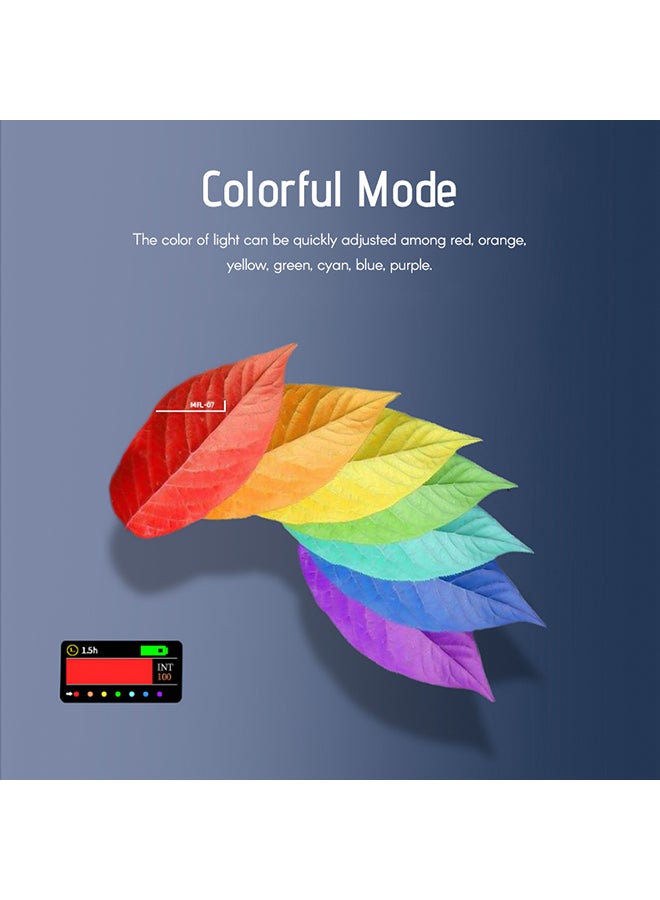 مانبيلي لوحة إضاءة LED قابلة للحمل ومتعددة الألوان RGB لتصوير الفيديو أسود/ أبيض - Image 5