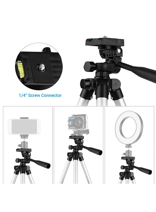 Mini Desktop Tripod Stand Silver/Black - Image 5