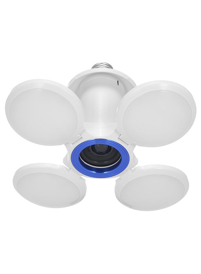 BT Speaker Deformable Folding LED Lamp Bulb White/Blue/Black 13.5 x 12cm 