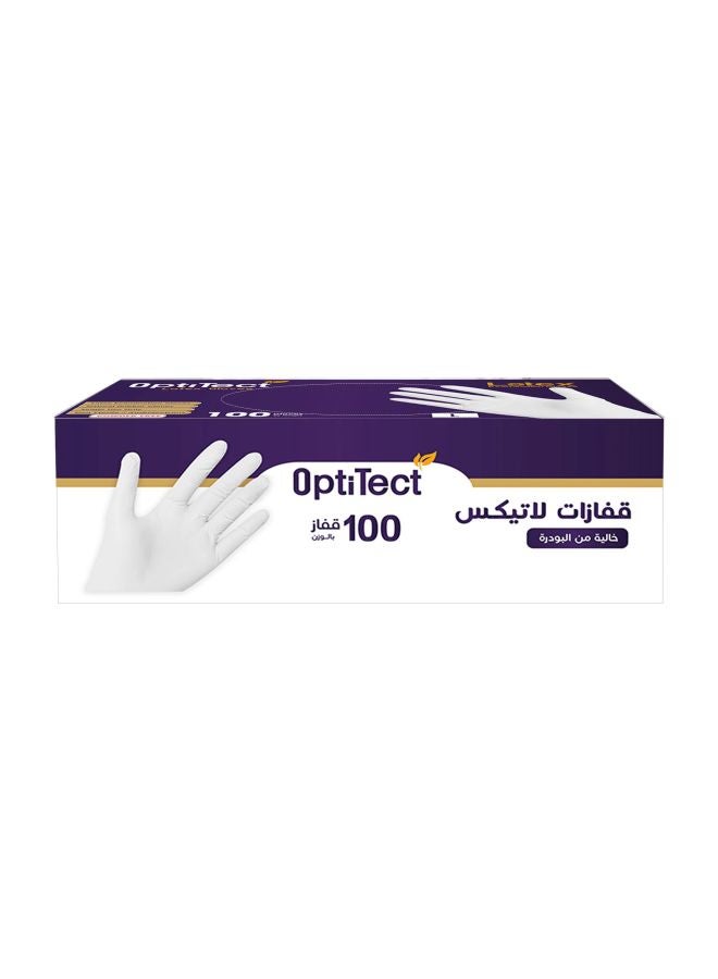 OptiTect 100-Piece Disposable Powder-free Latex Gloves Set Large  - Image 3