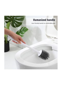 إيكوكو طقم فرشاة المرحاض مزودة بحامل أسود/ أبيض Toilet Brush - 9x9x41, Brush Holder - 9x9x14سم  - Image 3