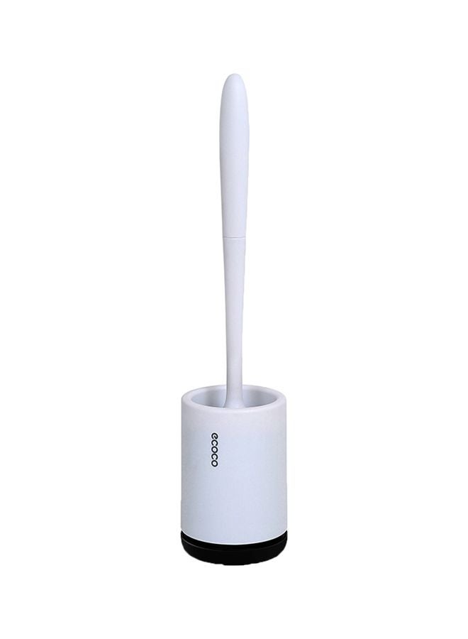 إيكوكو طقم فرشاة المرحاض مزودة بحامل أسود/ أبيض Toilet Brush - 9x9x41, Brush Holder - 9x9x14سم - Image 1